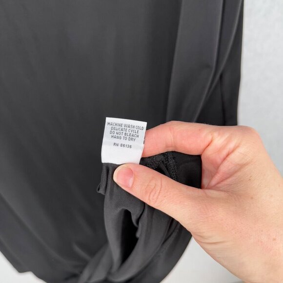 Bryn Walker Oversized Tunic Dress Size M Black Stretch Lagenlook Neutral Stretch - Picture 7 of 12